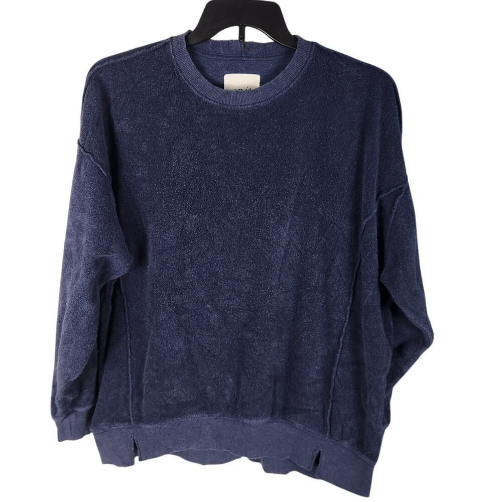 aerie textured crewneck oversized small